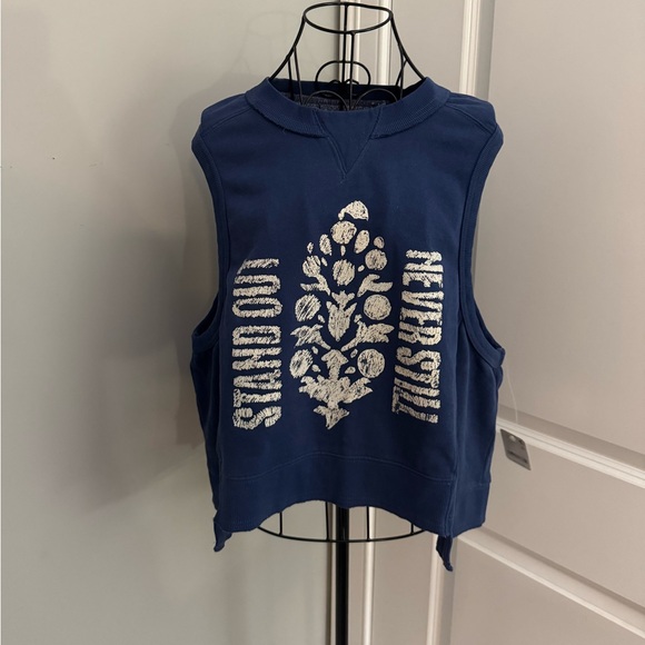 NWT Free People Movement Intercept Tank Logo in Indigo Size XL - Picture 5 of 10